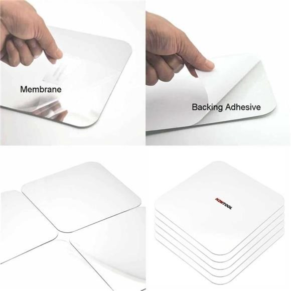 Wall Decor Sticker,12PCS Acrylic Mirror WallStickers 15cmAdhesive Rounded Corner - Picture 4 of 6